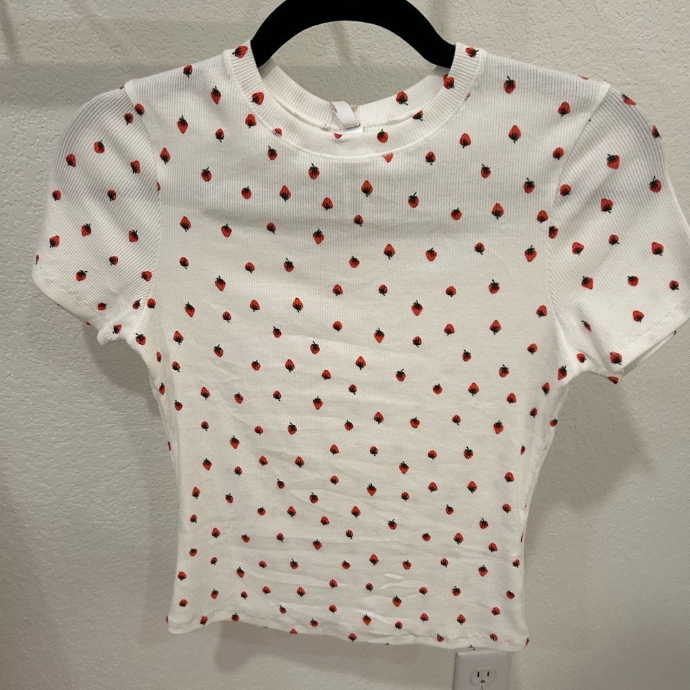 Skims strawberry cotton rib tshirt